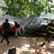 Image for article titled Burning Bentley Almost Kills A Ferrari Enzo At The Concorso